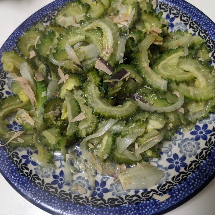 食べるおだし活用★ゴーヤと玉ねぎの炒め煮